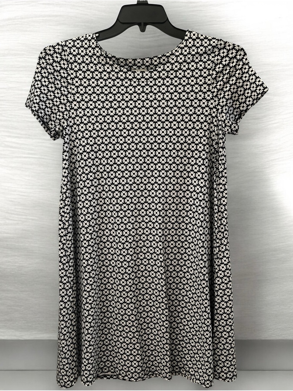 Talbots Black and White Floral Small Petite Dress